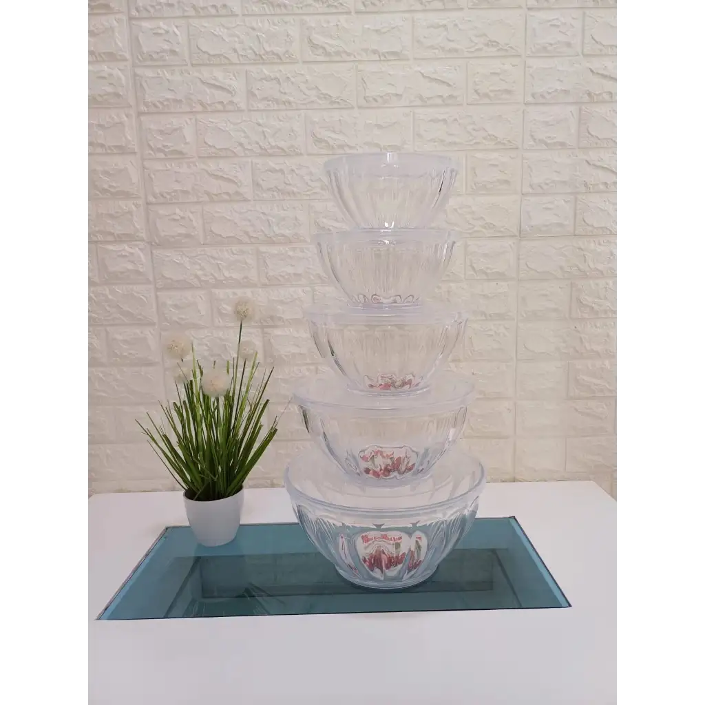 Set de bowls x5 con tapa