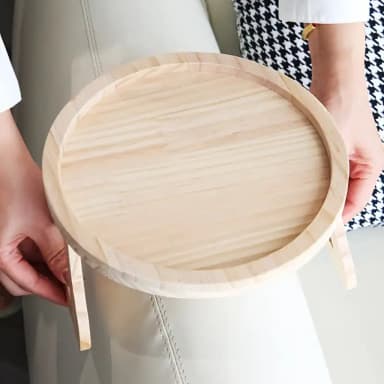 Bandeja de madera plegable